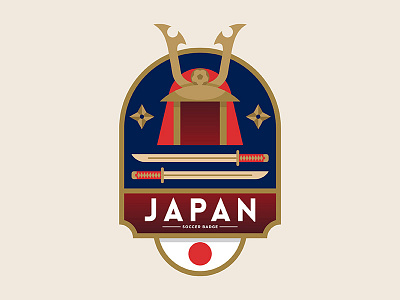 Japan Soccer Badge badge football japan logo patch shield soccer