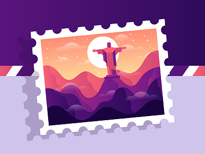 Brasil Postage Stamp album art artwork brazil cover growcase illustration nature postage stamp