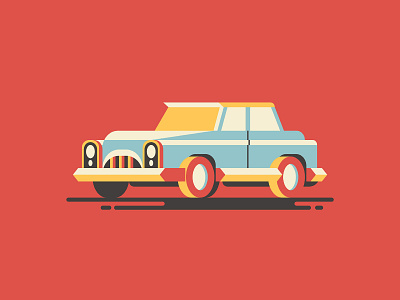 Retro Car Illustration