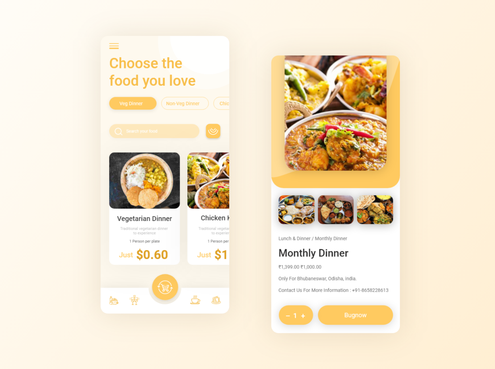 Food And Cuisine apps design by Sourav Aich on Dribbble