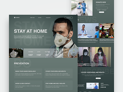 Covid-19 Awareness Landing Page branding coronavirus covid 19 awareness healthcare landing page learning logo typography ui ux web website