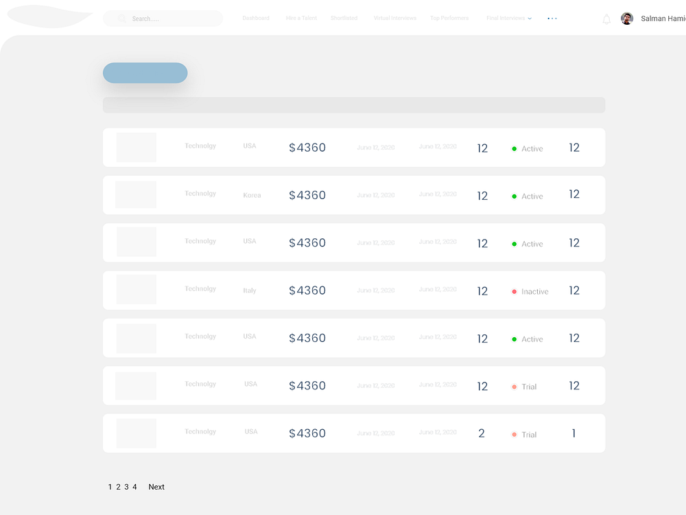 Job searching dashboard UI design by Sourav Aich on Dribbble