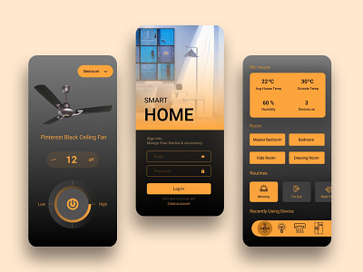 Smart Home Mobile App Designs Themes