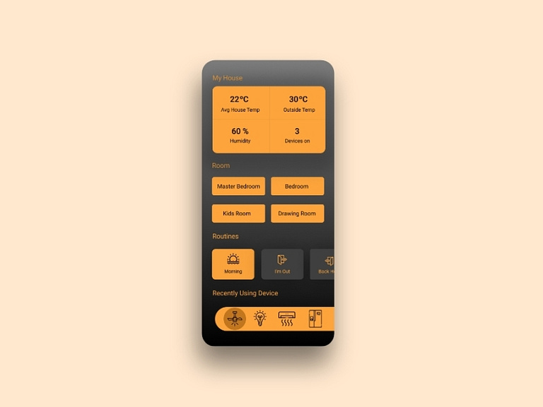 Smart Home Mobile Apps design by Sourav Aich on Dribbble