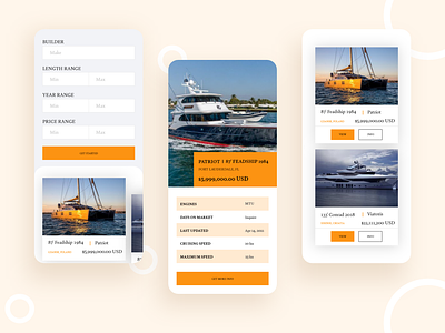 YACHT Sales services mobile application branding cockpit illustrator logo mobile application personal ship typography uiux user experience user interface website