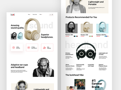 Earwear Audio Brand website Redesign