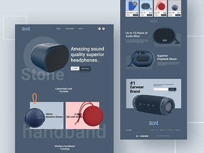 Portable Stone Speaker landing Page