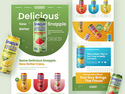 Snapple landing page redesign