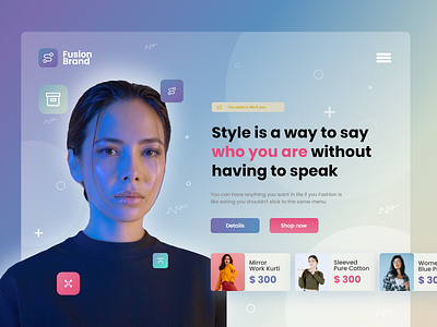 Fashion brand eCommerce landing page