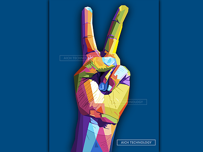 Victory iconic wpap art cover design illustration page psd uiux web