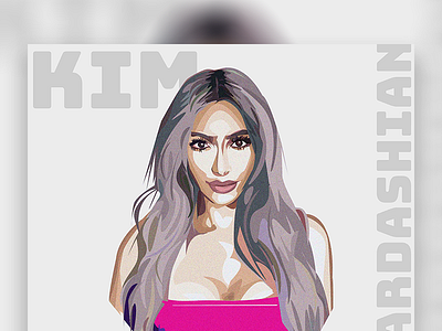 Kim kardashian pop art cartoon