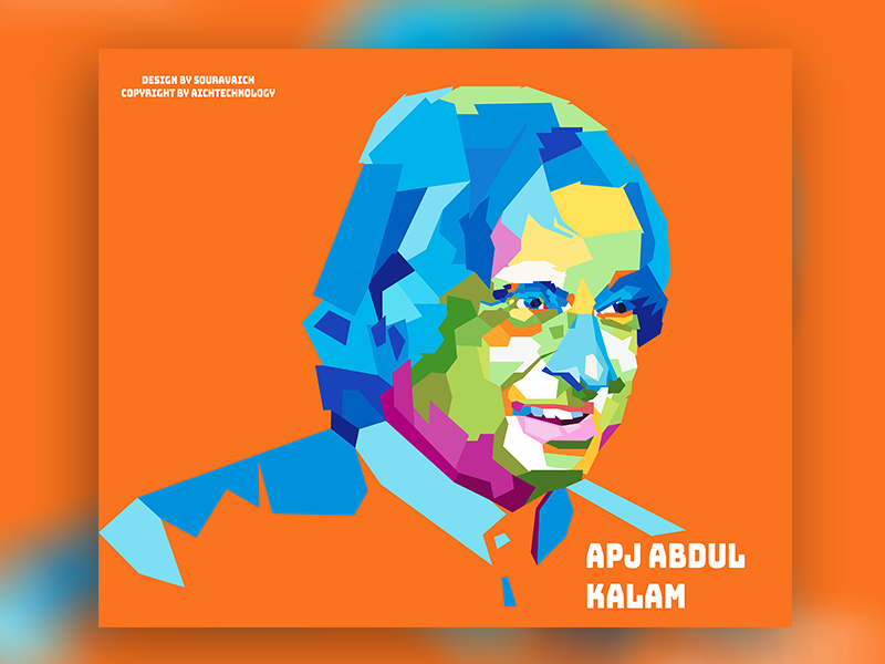 apj abdul kalam wpap art by aich design on dribbble apj abdul kalam wpap art by aich design