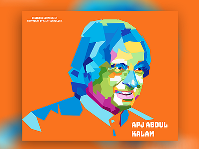 Apj Abdul Kalam wpap art colors illustration kohli low poly portrait