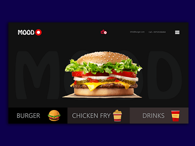 Burger mood UI/UX design app branding design flat graphic icon illustration illustrator interface design logo portrait psd typography ui ui ux design uiux design ux web website wpap