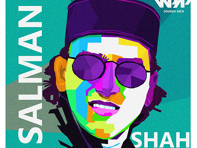 Salman shah wpap art portrait app art branding color graphic illustration illustrator logo pop portrait psd ui ux web website wpap