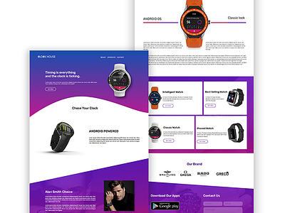 Clock house web UI/UX Design