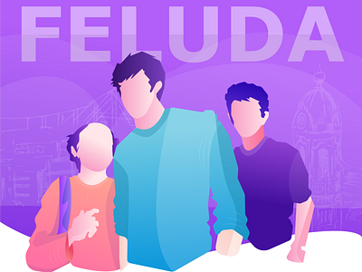 Satyajit Ray's Feluda art comic comic art design feluda graphic illustration illustrator india kolkata logo portrait satyajit ray typography ux vector website wpap