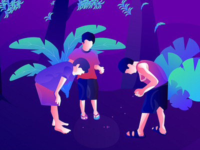 Childhood Village game animation art branding childhood design graphic illustration illustrator pop portrait sports typography vector village game website wpap