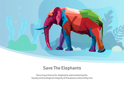 Save the elephants animal branding design elephants graphic illustration illustrator portrait save animal vector website wpap