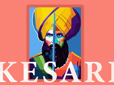 Kesari Movie Poster art graphic illustration illustrator kesari movie poster logo movie art movie poster portrait poster poster a day poster art poster collection typography website wpap