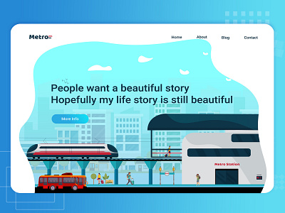 Metro Web UI illustration branding design graphic illustration metro design metro web typography ui ux design user experience design user experience prototype user inteface vector web ui design