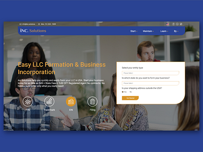 INC Solutions Home page redesign