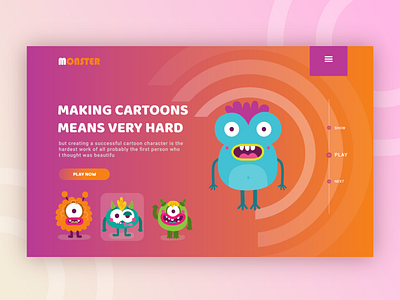 Cartoon shop User interface cartoon shop cartoon shop user interface illustration landingpage typography ui user experience user interface design ux vector web design webdesign website design