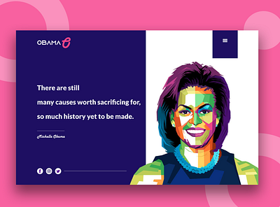 Michelle obama wpap pop art banner ad banner design book cover design book design flyer graphic icon illustration pop art typography ui vector website wpap