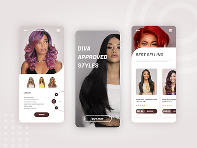 Hair Wigs Ecommerce designs, themes, templates and downloadable graphic  elements on Dribbble