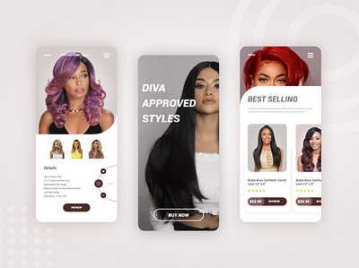 Hair Wigs eCommerce mobile apps ecommerce ecommerce app ecommerce apps ecommerce design ecommerce shop hair wigs ecommerce hair wigs ecommerce mobile apps mobile apps design mobile apps user interface ui ux wigs ecommerce wigs ecommerce