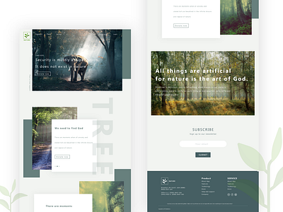 Nature Landing page design by Sourav Aich on Dribbble