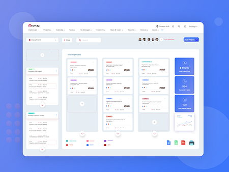 Project Management dashboard by Sourav Aich on Dribbble