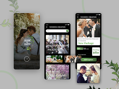Wedding photography Mobile apps design