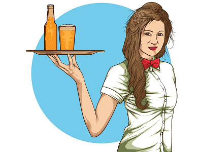 The Waitress beer female irish st.patrick waitress