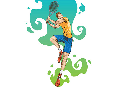Sport Badminton badminton branding design flyer heart illustration illustrator poster sport sports spotify ui vector