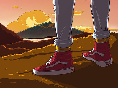 Hey, Dribbble! brand character design concept art drawing illustration procreate shoes vans