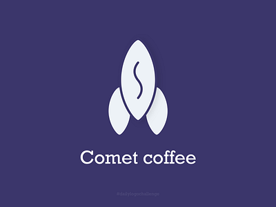 Comet coffee brand mark brand mark coffee dailylogochallenge day1 logo minimal rocket
