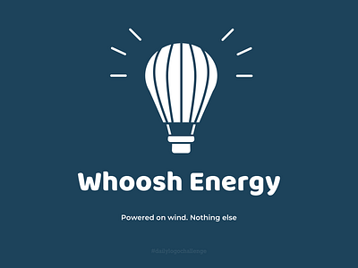 Whoosh Energy branding bulb clean energy hot air balloon illustration logo minimal whoosh