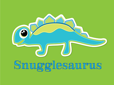 Snuggglesaurus Sticker dinoasaur sticker