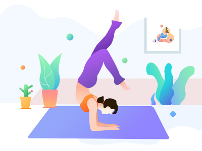 Illustrations_ Yoga exercise illustrations yoga