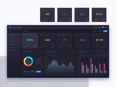 Data statistics page background data financial ui