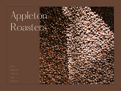 Coffee Roaster Website Concept concept design minimalist typography ui web