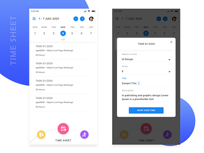 Time sheet Entry Application