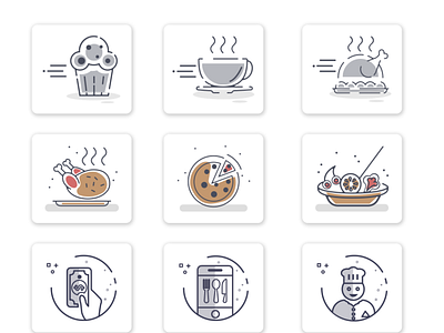 Food Icons And Graphics design icon illustration logo vector