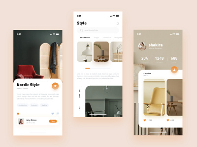 Decoration Style app design ui