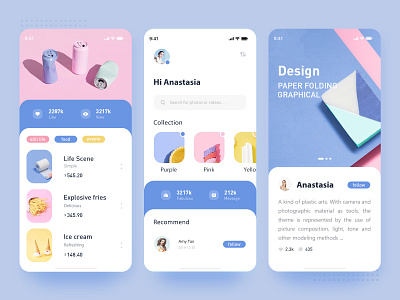 Ice Cream Color - UI by Angelia Lee for CoCo on Dribbble