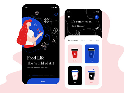 UI - Food Life design illustration ui ux