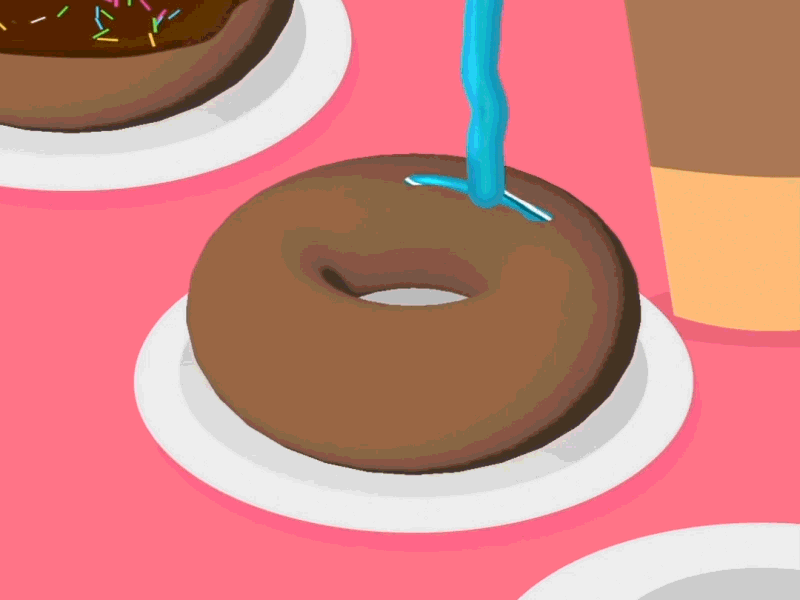 Freshly Baked Donuts 2d 3d after effects animation coffee donuts donuts day gif graphics loop motion design motion graphics