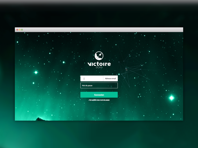 Victoire DCMS Login Form cms form login made with invision sketch3 ui victoire web design