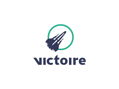 Victoire logo avant garde blue brand cms green logo space spaceship starship verlag victoire victory